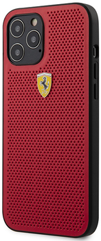 Etui plecki Ferrari On Track Perforated do Apple iPhone 12 Pro Max Red (3700740479612)