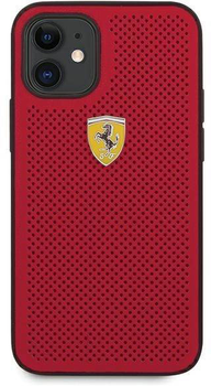 Etui plecki Ferrari On Track Perforated do Apple iPhone 12 mini Red (3700740479599)