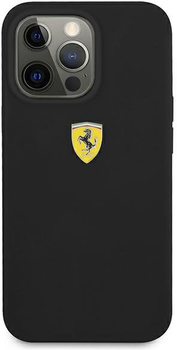 Etui plecki Ferrari Silicone do Apple iPhone 13 Pro Max Black (3666339026943)