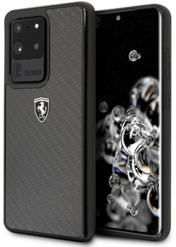 Etui plecki Ferrari Carbon Heritage do Samsung Galaxy S20 Ultra Black (3700740473405)