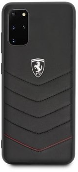 Etui plecki Ferrari Heritage Quilted do Samsung Galaxy S20 Plus Black (3700740473665)