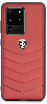 Etui plecki Ferrari Heritage Quilted do Samsung Galaxy S20 Ultra Red (3700740473702)