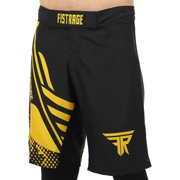 Шорты для смешанных единоборств Zelart Fistrage 4178 размер L (48-50) Black-Yellow