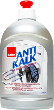 Засіб для видалення вапняного нальоту в пральних машинах Sano Anti Kalk For Washing Machines 500 мл (7290010935260)