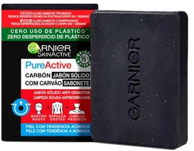 Mydło Garnier Skin Active Pure Active Carbon Solid Soap 100 g (3600542405720)