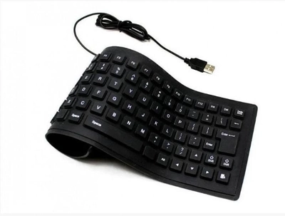 Гибкая силиконовая клавиатура Flexible Keyboard 3X Черная