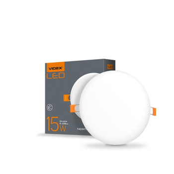 Светильник VIDEX LED безрамочный круглый 15W 4100K 220V VL-DLFR-154