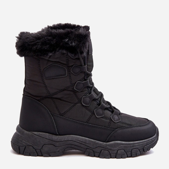 Жіночі зимові черевики високі Vittora 39 Чорні (5905677938258)