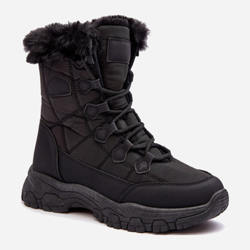 Жіночі зимові черевики високі Vittora 38 Чорні (5905677938241)