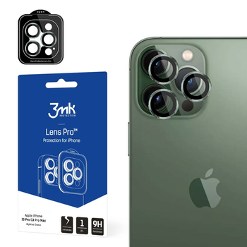 Szkło hartowane 3MK Lens Protection Pro na aparat iPhone 13 Pro/13 Pro Max z ramką montażową (5903108484046)