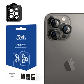 Захисне скло 3MK Lens Protection Pro для камери iPhone 15 Pro з монтажною рамкою (5903108530019)