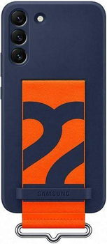 Etui plecki Samsung Silicone Cover Strap do Galaxy S22 Plus Navy (8806094025071)