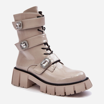 Жіночі зимові черевики високі S.Barski MR870-61 40 Світло-сірі (5905677937305)