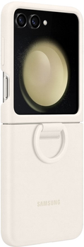 Etui plecki Samsung Silicone Cover Ring do Galaxy Z Flip 5 Cream (8806095064895)