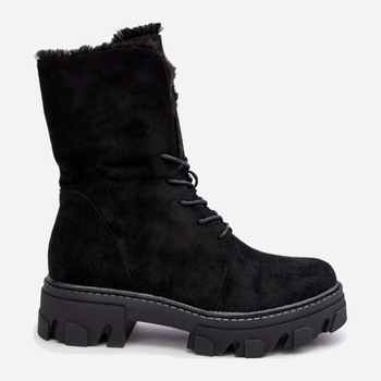 Жіночі зимові черевики високі Frendo 38 Чорні (5905677933987)