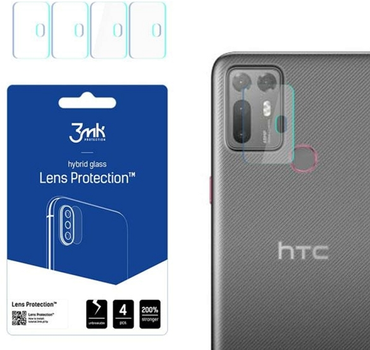 Zestaw szkieł hartowanych 3MK Lens Protection na aparat HTC Desire 20 Plus 4 szt (5903108389570)