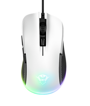 Мышь Trust GXT 922 YBAR, White, USB, оптическая, 200 - 7200 dpi, RGB-подсветка, 6 программируемых кнопок, 2.1 м (24485)
