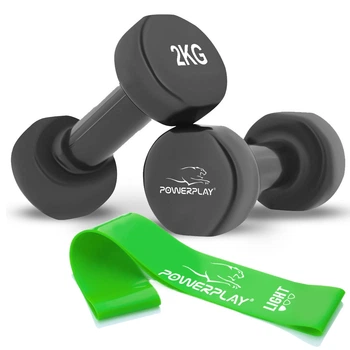 Гантелі вінілові PowerPlay 4125 Achilles 2*2 кг. Чорні (пара - 2шт.)