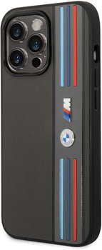 Etui plecki BMW IML Tricolor Stripe do Apple iPhone 14 Pro Max Black (3666339067717)