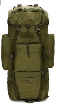 Великий тактичний, армійський рюкзак з дощовиком 65L Combat Хакі