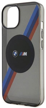 Etui plecki BMW MagSafe Tricolor Stripes do Apple iPhone 14 Grey (3666339122263)