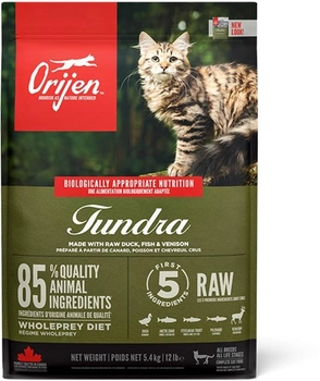Sucha karma dla kotów wszystkich ras i w każdym wieku Orijen Tundra Cat, 5.4 kg (0064992283544)