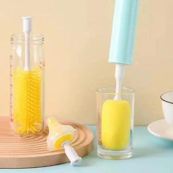 Електрична щітка для миття пляшок та келихів BRUSH AND 412 з насадками