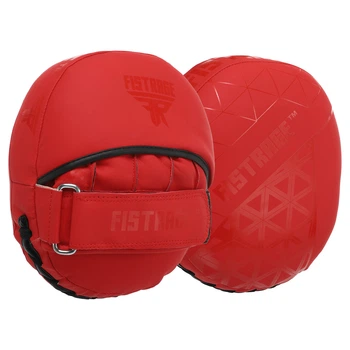 Лапа изогнутая кожаная (2шт) Zelart Fistrage Heroe 4151 размер 23х19х9см Red