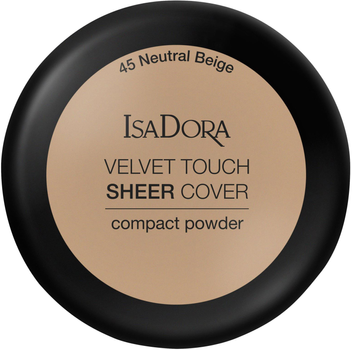 Puder IsaDora Velvet Touch Sheer Cover 45 Neutral Beige 10 g (7317852149454)