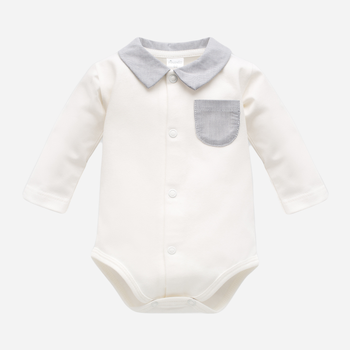 Body dla dzieci Pinokio Charlie Longsleeve Buttoned Bodysuit K 56 cm Ecru (5901033292811)