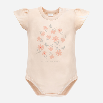 Боді для малюка Pinokio Summer Garden Bodysuit Shortsleeve 80 см Beige-Flowers (5901033300653)