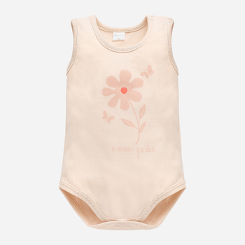 Body dla dziecka Pinokio Summer Garden Bodysuit Sleeveless 68-74 cm Beige-Flower (5901033300813)