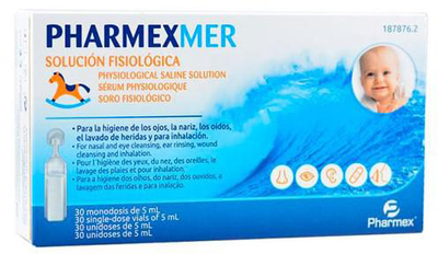 Жидкость Pharmexmer Suero Fisiológico Monodosis 30 х 5 мл (8425402201398)