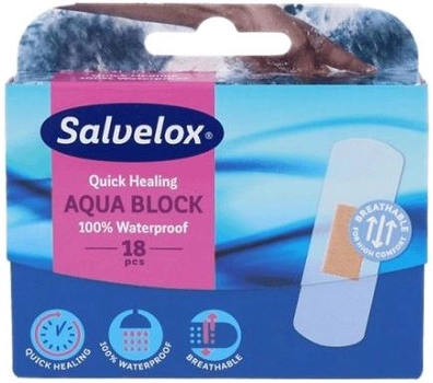 Пластыри Salvelox Aquablock 18 полосок (7310610014056)