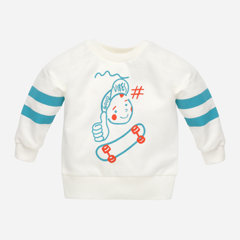 Bluza bez kaptura chłopięca Pinokio Orange Flip Sweatshirt 68-74 cm Ecru (5901033307041)