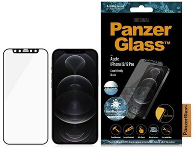 Szkło ochronne PanzerGlass E2E Anti-Glare do Apple iPhone 12/12 Pro antymikrobowe Black (5711724027208)