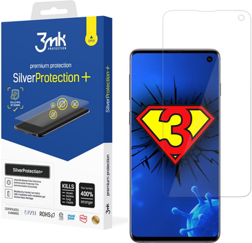 Захисна плівка 3MK SilverProtection+ для Samsung Galaxy S10 антибактеріальна (5903108302715)