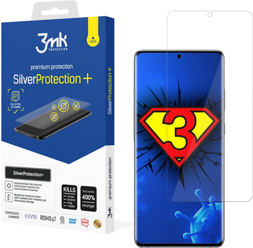 Захисна плівка 3MK SilverProtection+ для Samsung Galaxy S20 Plus антибактеріальна (5903108302647)