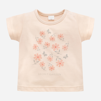 Koszulka dziecięca dla dziewczynki Pinokio Summer Garden 68-74 cm Beżowa (5901033300240)