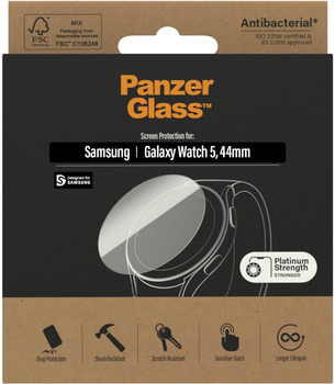 Захисне скло Panzer Glass для Samsung Galaxy Watch Classic 5 44 mm антибактеріальне (5711724036750)