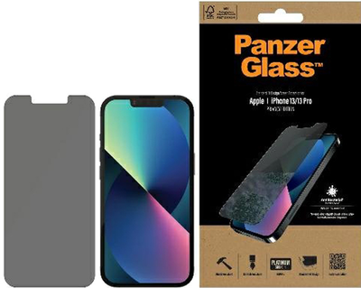 Szkło hartowane Panzer Glass Standard Super+ Privacy Antibacterial do Apple iPhone 13/13 Pro 6.1" (5711724127427)