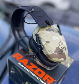 Активні навушники для стрільби Walker’s Razor Multicam тактичні Мультикам навушники військові Волкерс Walkers