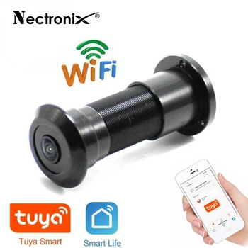 Wifi видеоглазок c датчиком движения, подсветкой и записью Nectronix DW-305W, черный, Tuya Smart App (100780)