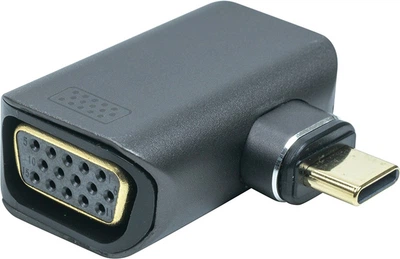Adapter PowerPlant USB Type-C do VGA, 1080P, 60 Hz, czarny (CA914289)
