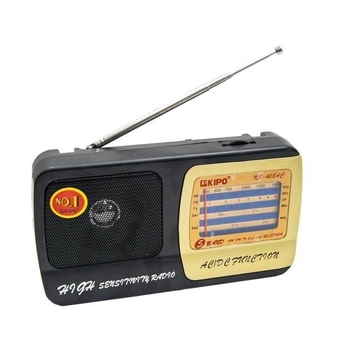 Портативний FM радіоприймач КІРО KB 4О8 ФМ радіо програвач на батарейках від мережі