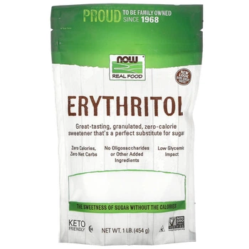 Эритритол NOW Foods Real Food Erythritol натуральный заменитель сахара 454 г