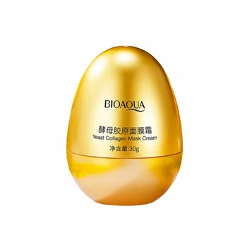 Крем-маска для лица с экстрактом протеина яичного белка Bioaqua Yeast Collagen Mask Cream, 30 мл