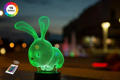 Нічник-світильник 3D "Кролик" 3DTOYSLAMP 23х16 см (osv0001363)