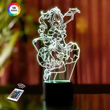 Ночник-светильник 3D "Барбара" GENSHIN IMPACT 24х13 см 3DTOYSLAMP (2000002617686)