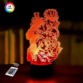 3D ночник-светильник "Персонажи Магическая Битва" 3DTOYSLAMP 24х15 см (osv0001783)